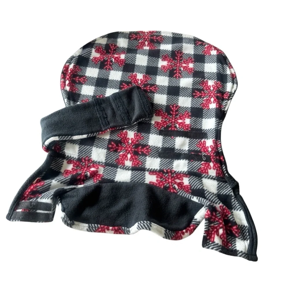 Plaid Dog Coat with Red Accents